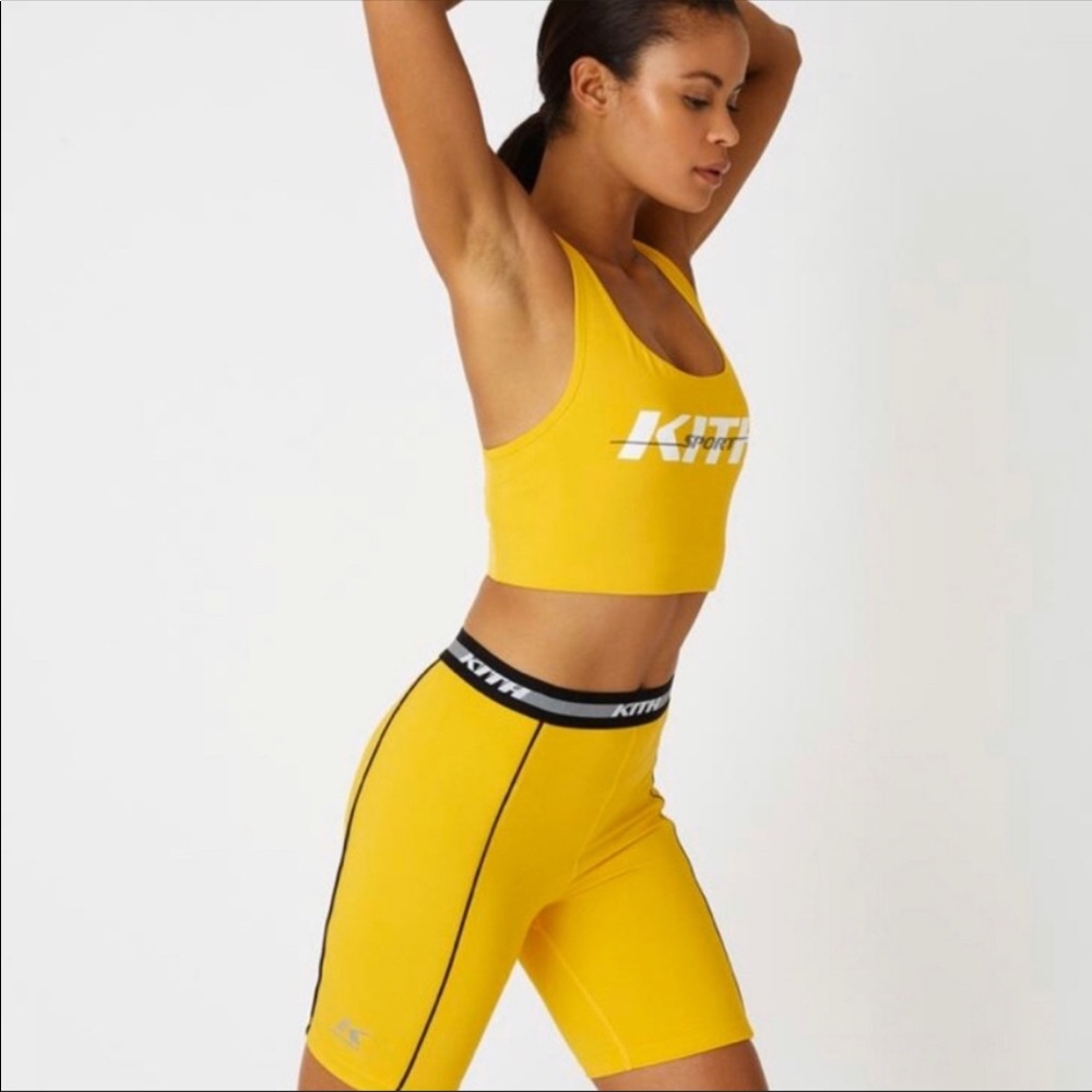 Kith Yellow Bike Shorts Set